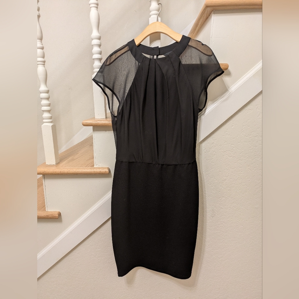 Obakki - Little Black Dress with Sheer Back - Size 6